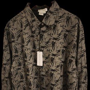 Ross Graison Gray 100% Cotton XL Button-Up Shirt